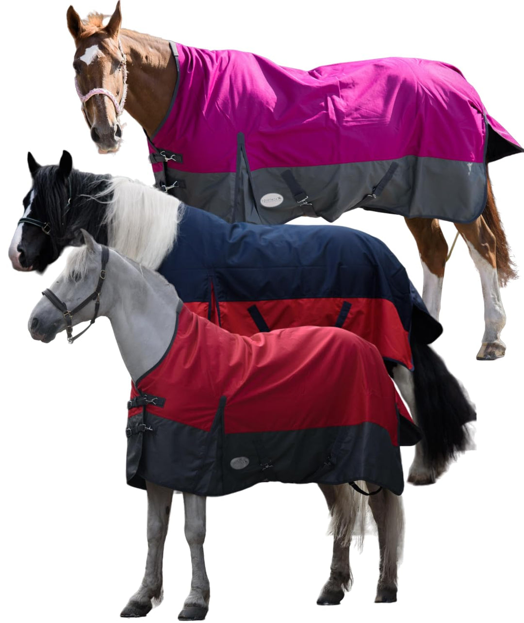 Pferdedecke 1200D High Neck Weidedecke Winterdecke Regendecke Turnout : 50g Burgundy 135 50g Füllung