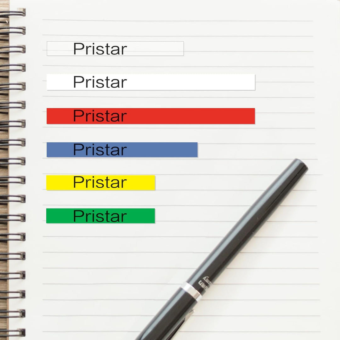 Pristar 6er-Pack Kompatible Tze 6mm Schriftband für Brother TZe-111 TZe-211 TZe-411 TZe-511 TZe-611