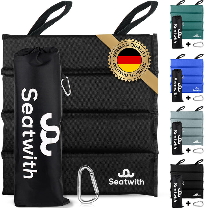 Seatwith Foldable iso seat Cushion Outdoor Sitzmatte (2 Stück) Schwarz, Outdoor Sitzmatte (2 Stück)
