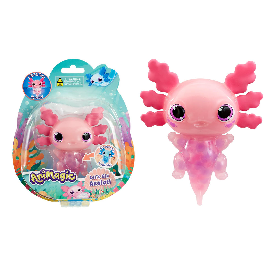 Bizak Animagic Axolotl Elektronisches und Luminisches Haustier, Rosa, ab 4 Jahren, sensorisches Spie