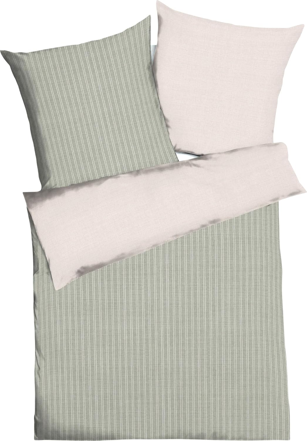 Kaeppel Wendebettwäsche Feinbiber Khaki Grösse 135x200 cm (80x80 cm)