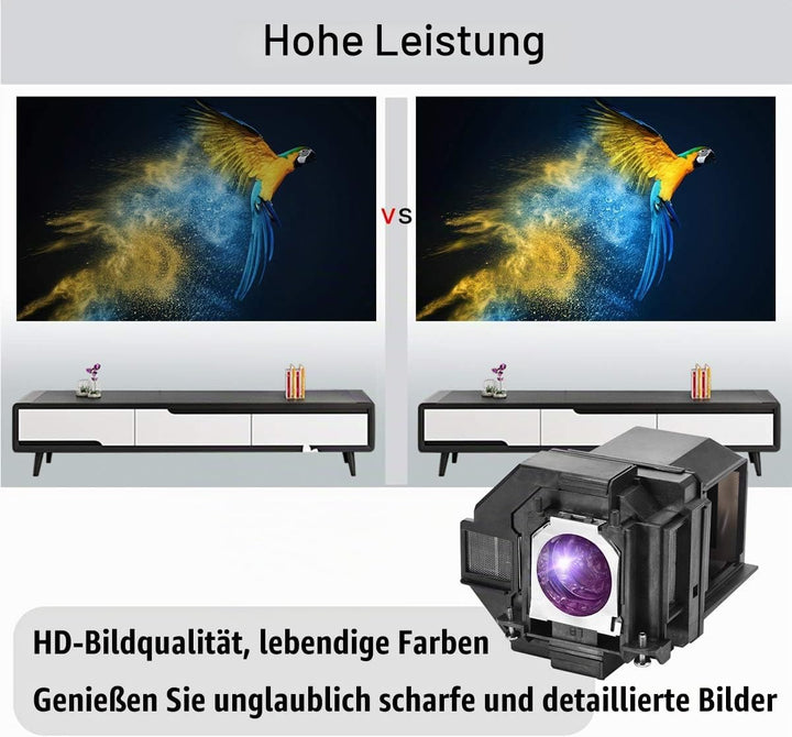 Aimdio Beamer Ersatzlampe für EPSON ELPLP96 EH-TW610 EH-TW650 EB-W05 EB-U05 EB-U42 EB-S41 EB-S05 EH-
