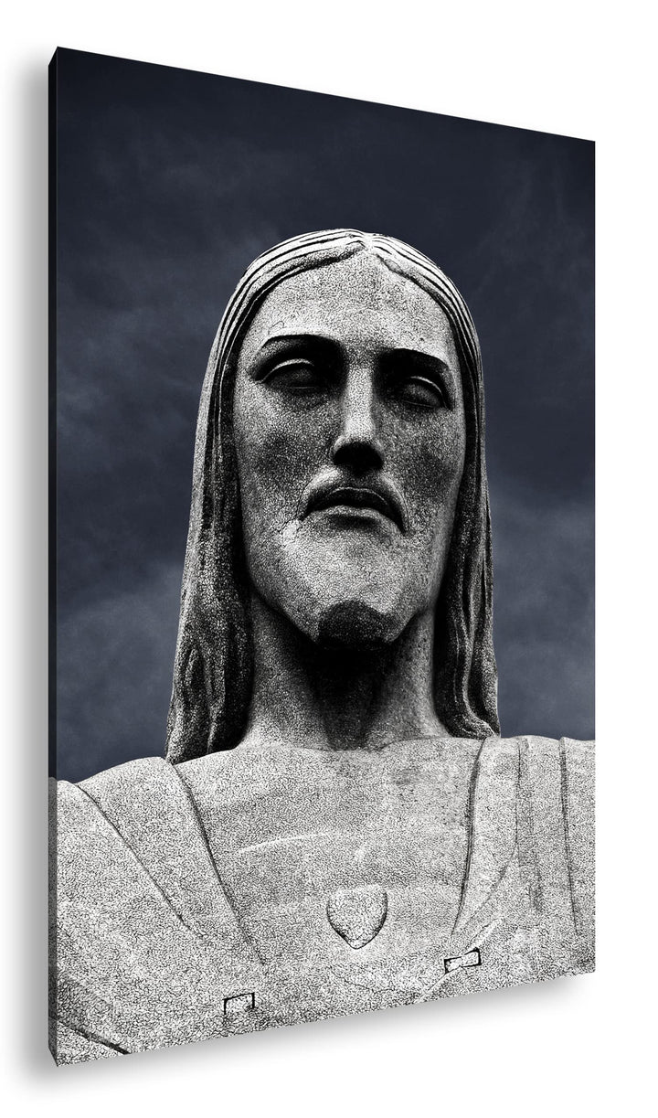Jesus Statur in Rio de Janeiro Format: 60x40 als Leinwandbild, Motiv fertig gerahmt auf Echtholzrahm