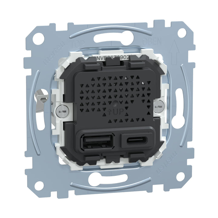 Schneider Electric Merten MEG4366-0110 Unterputz USB Ladestation-Einsatz Typ A+C zum laden Handys, T