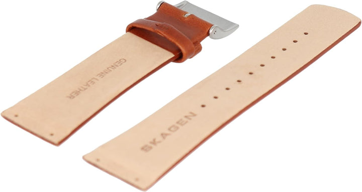 Skagen Uhrenarmband 22mm Leder Braun Verschraubter Anstoss - SKW6082