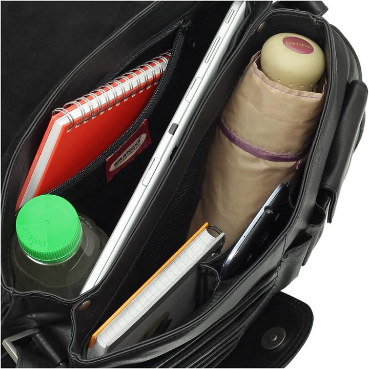 Ledershop24 Leder Damen Umhängetasche Schultertasche Festivaltasche Handtasche Tasche 31 cm vers. Fa