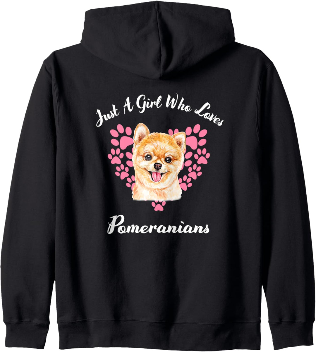 Just A Girl Who Loves Pomeranians Hunde Süsser Welpe Kapuzenjacke