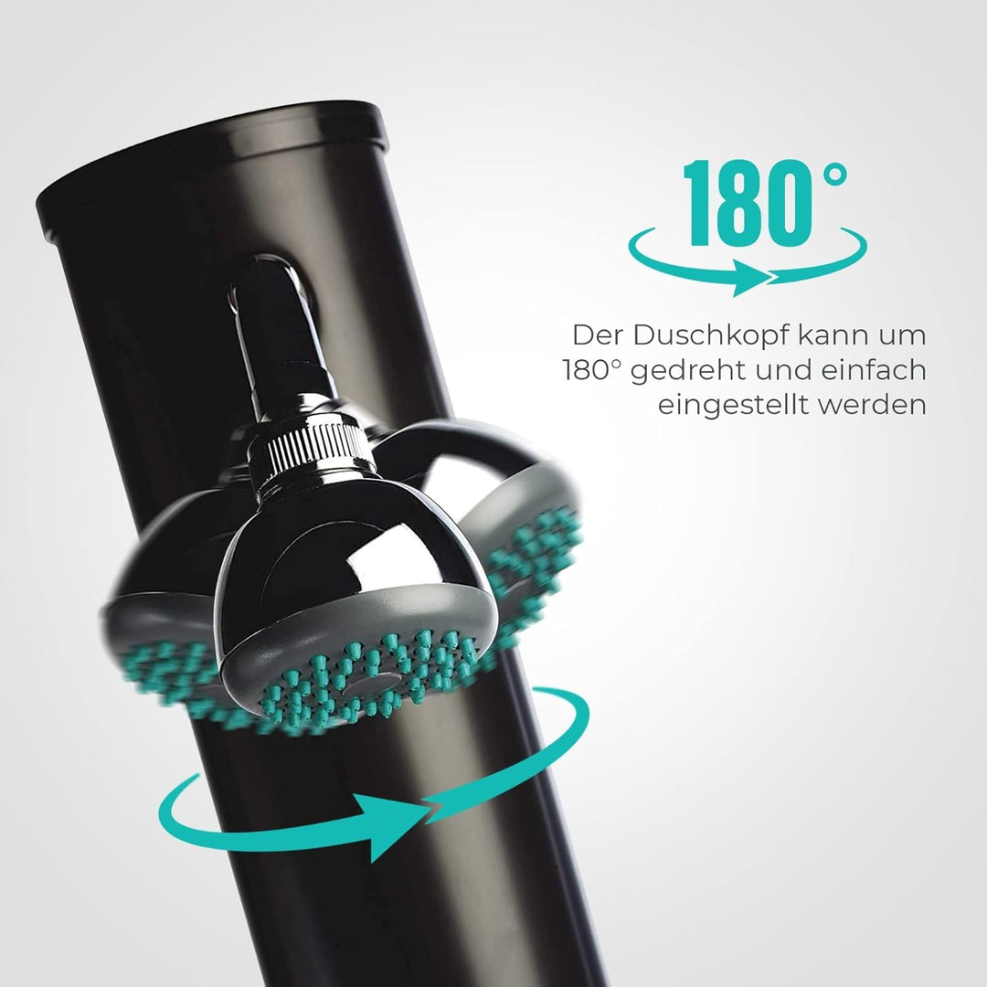 well2wellness Outdoor Solardusche Easy 20 Liter | stufenlose Temperaturregulierung | Solar Gartendus