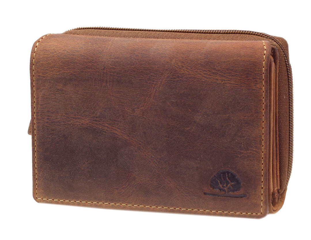 Greenburry Vintage Damen Geldbörse Braun 10x14,5x4,5cm Portemonnaie Geldbeutel