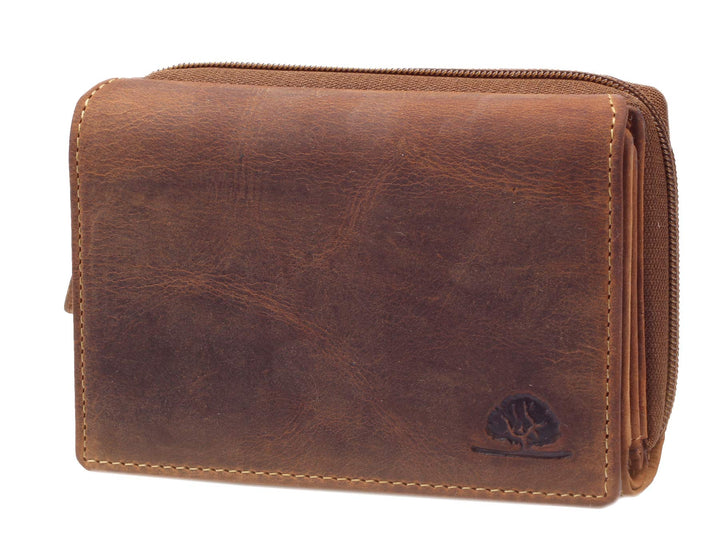 Greenburry Vintage Damen Geldbörse Braun 10x14,5x4,5cm Portemonnaie Geldbeutel