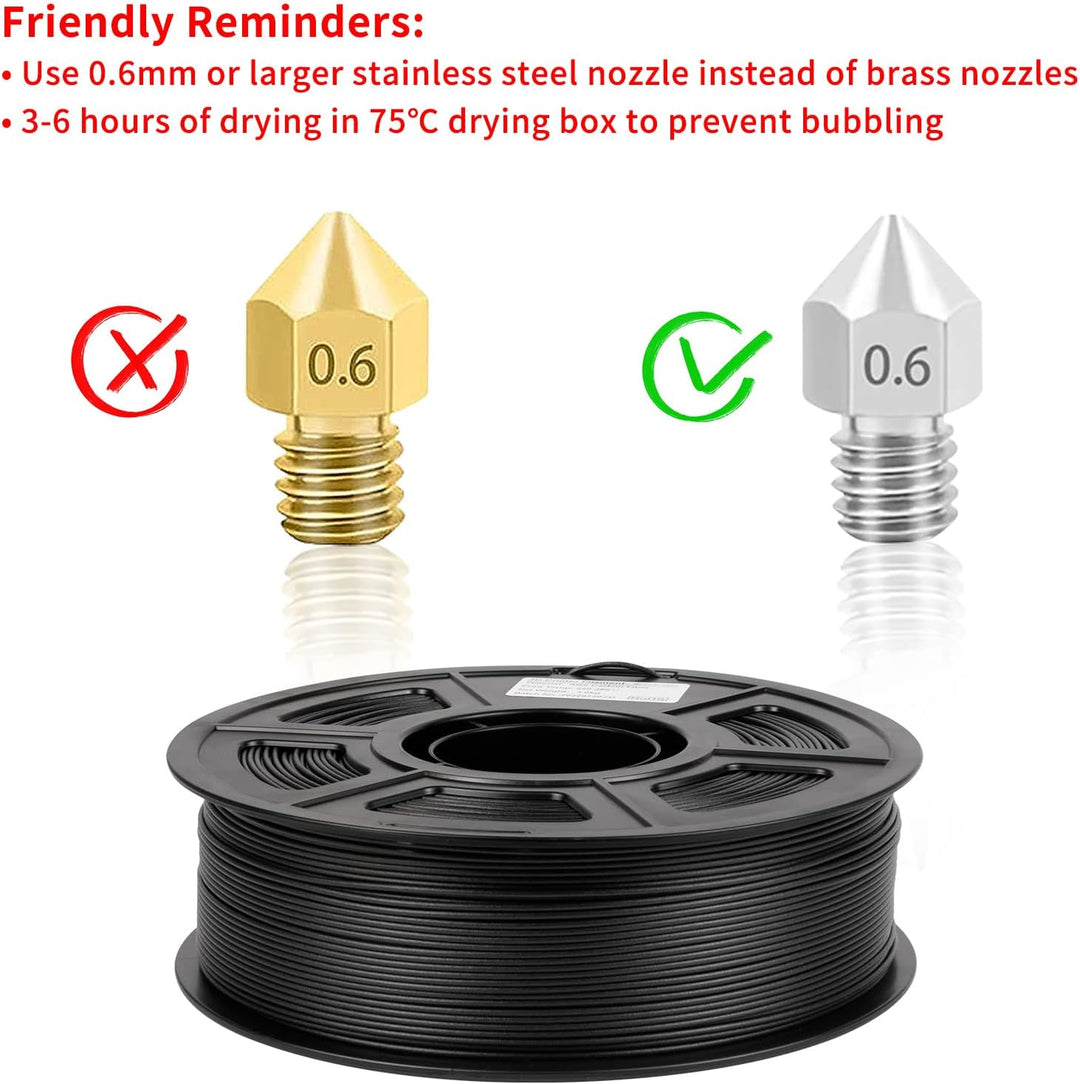 IEMAI ABS Carbon Fibre Filament 1.75 mm, 3D Printer Filament ABS, Carbon Fibre Filament 1.75 ABS Fil