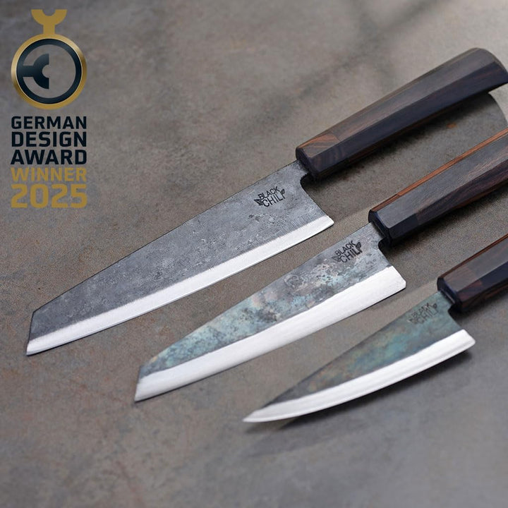 Black Chili MESSER »PIRATENSET« Extrem scharf - Handgeschmiedetes Küchenmesser-Set aus vietnamesisch