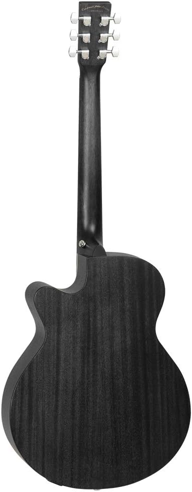 Tanglewood Blackbird Super Folk Cutaway Elektroakustische Gitarre, Smokestack Black Satin