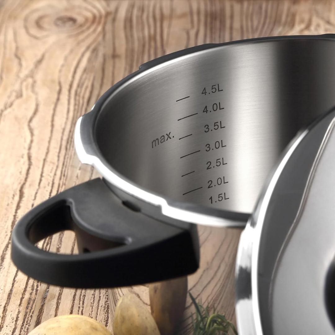 San Ignacio Q3705 Schnellkochtopf, 24 cm, 9 l, Edelstahl, Induktion, Duero
