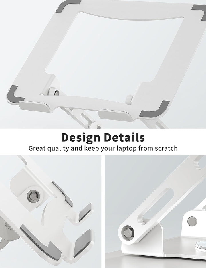 SOUNDANCE Laptopständer mit 360° drehbarer Basis, Ergonomische Computererhöhung für Schreibtisch, Ei