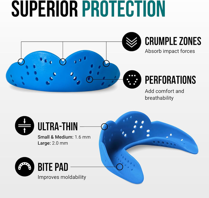 SISU Erwachsene Nextgen Aero Zahnschutz Einheitsgrösse Blau (Electric Blue), Einheitsgrösse Blau (El