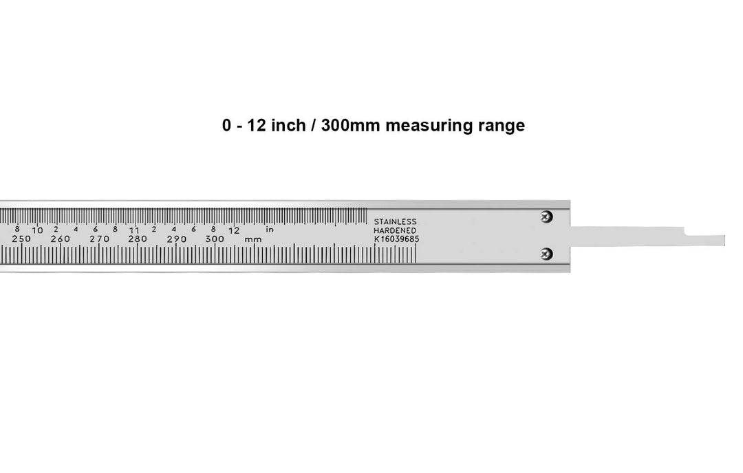 ZLKSKER 0-12 Zoll / 300 mm Mikrometer-Messschieber, Edelstahl Präzisionsmesswerkzeug (Zoll/metrisch)