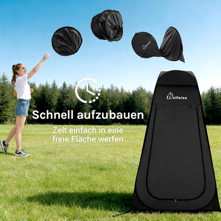 Wolfwise Pop up Toilettenzelt Umkleidezelt, Camping Duschzelt Outdoor Mobile Toilette Umkleidekabine