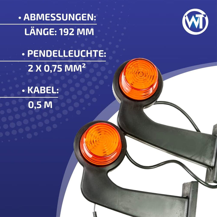 Web Truck 2 x LED Gummi Begrenzungsleuchte Seitenleuchte 12V 24V mit Old School Style Positionsleuch
