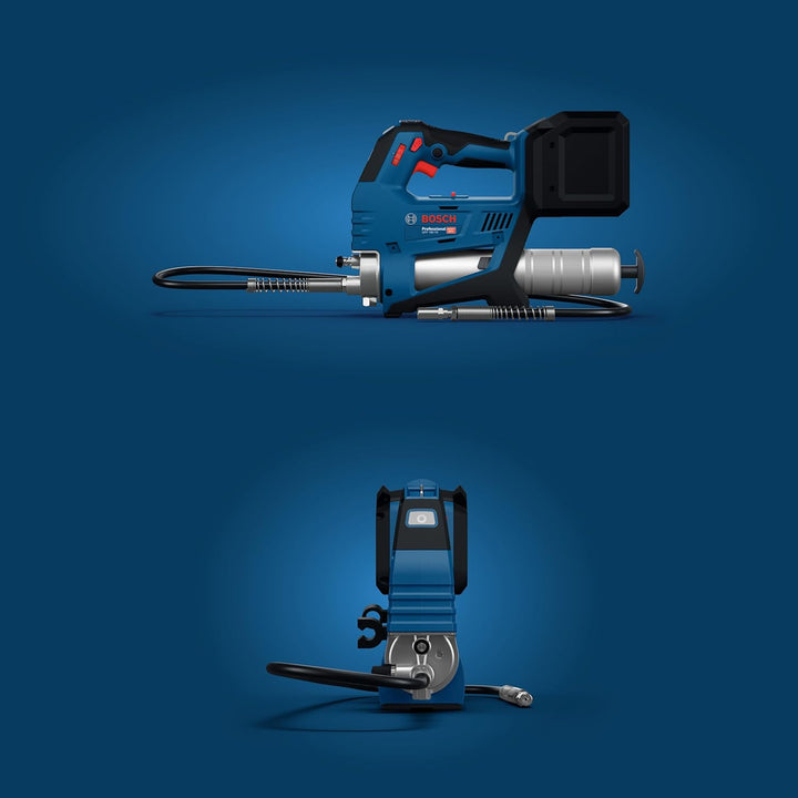 Bosch Professional 18V System Akku-Fettpresse GFP 18V-10 (max. Betriebsdruck 10.000 psi, max. Durchf