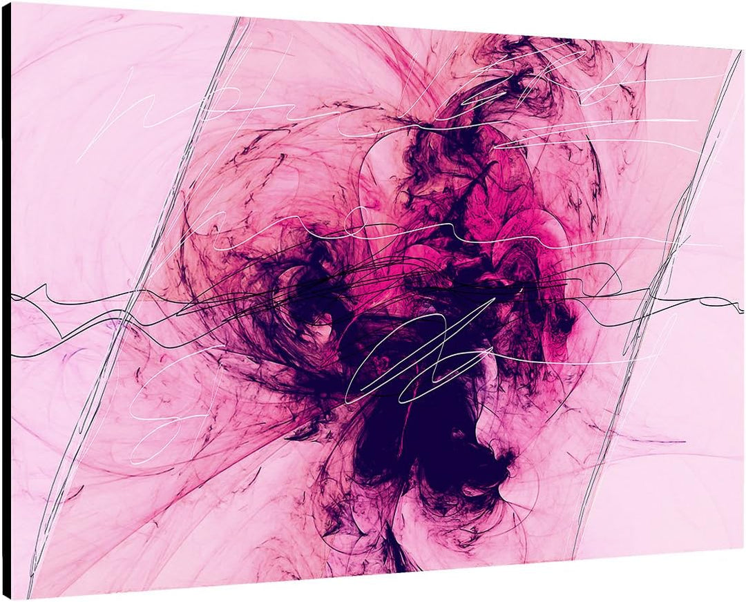Paul Sinus Art pink Illusion -Abstraktes Bild 60x80cm Abstrakt274 Kunstdrucke auf Leinwand fertig be