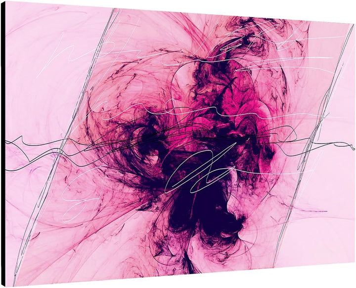 Paul Sinus Art pink Illusion -Abstraktes Bild 60x80cm Abstrakt274 Kunstdrucke auf Leinwand fertig be