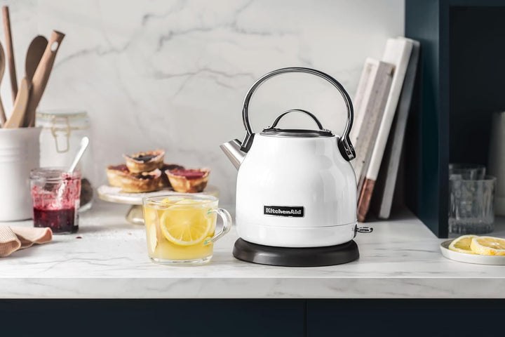 KitchenAid CLASSIC Wasserkocher mit 1,25 L Fassungsvermögen, 1.25 L, weiss, Weiss
