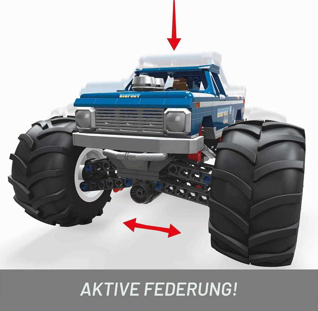 Mega Construx HHD20 - Hot Wheels Bigfoot Monster Truck Bauset mit 538 Teilen im Massstab 1:18, Konst