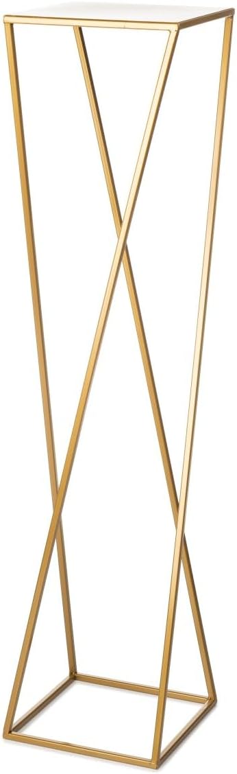 HowHomely Blumenständer Metall Golden 100 cm Hoch - Solider und Robuster Blumenhocker Metall - Pflan