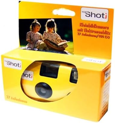 2 x 1A PHOTO PORST Einwegkamera Topshot gelb/Hochzeitskamera/Partykamera (je 27 Aufnahmen, 2er Pack)