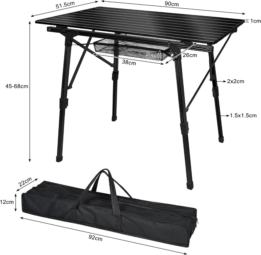 XMTECH Alu Campingtisch Klappbar Camping Tisch Camping Klapptisch Falttisch Picknicktisch Reisetisch