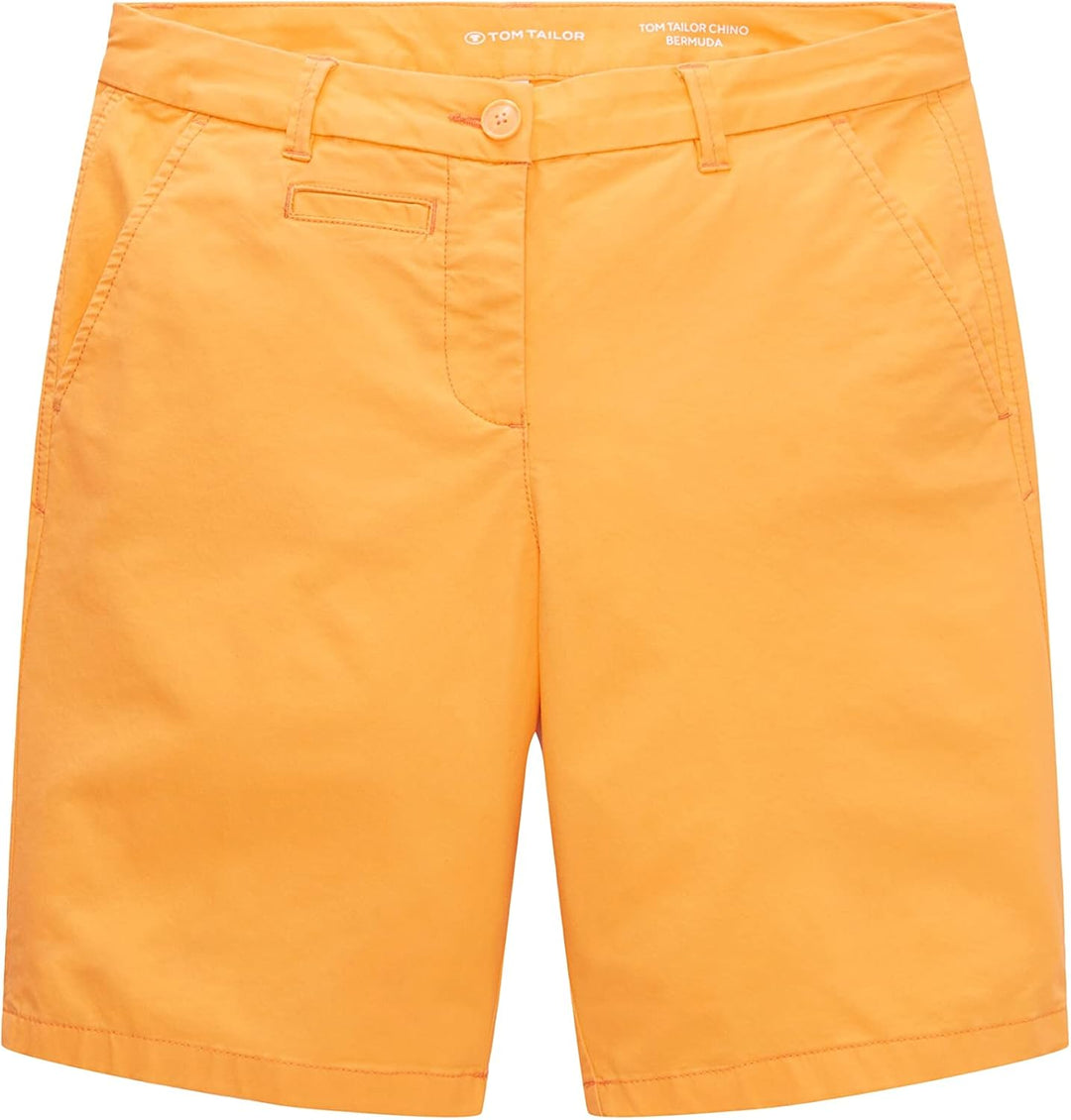TOM TAILOR Damen Chino Bermuda Shorts 38 29751 - Bright Mango Orange, 38 29751 - Bright Mango Orange
