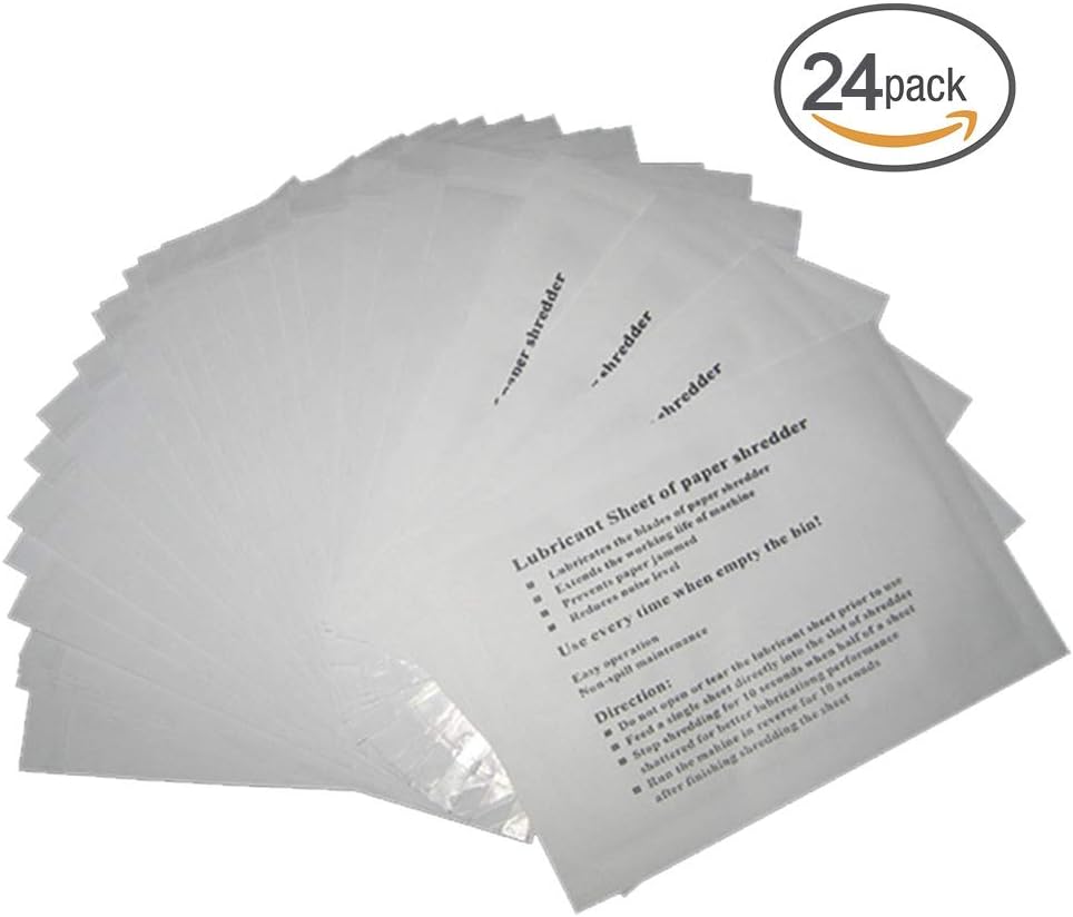 VANRA Ölpapier für Aktenvernichter,Shredder-Schmierblätter Shredder-Zubehör Ölblätter für alle Shred