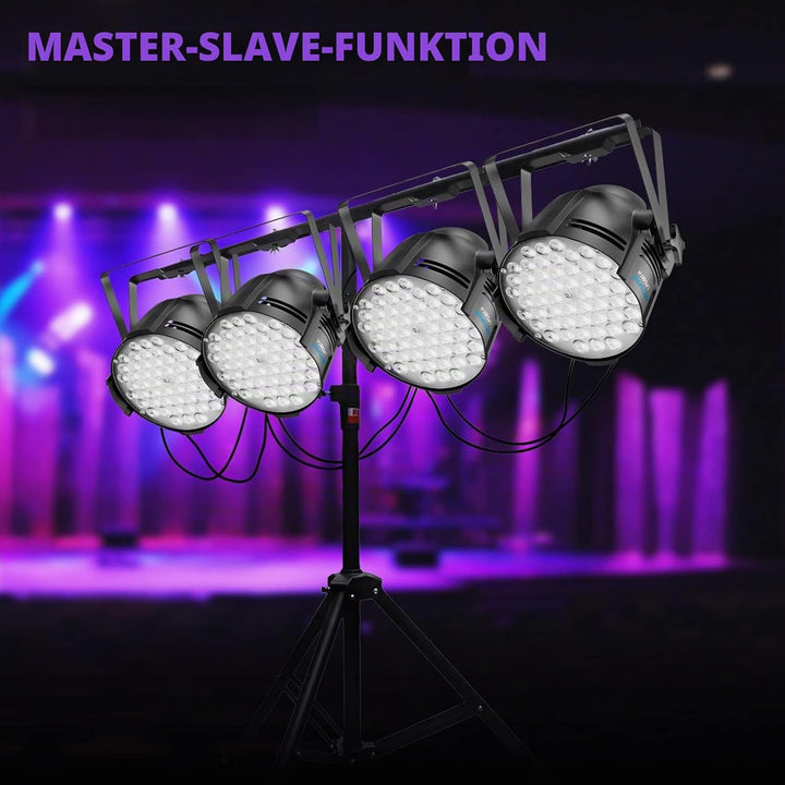 BETOPPER Partylicht Bühnenlicht 160W LED Par Scheinwerfer, 54x3W LED RGB Lichteffekte DJ Lichter mit