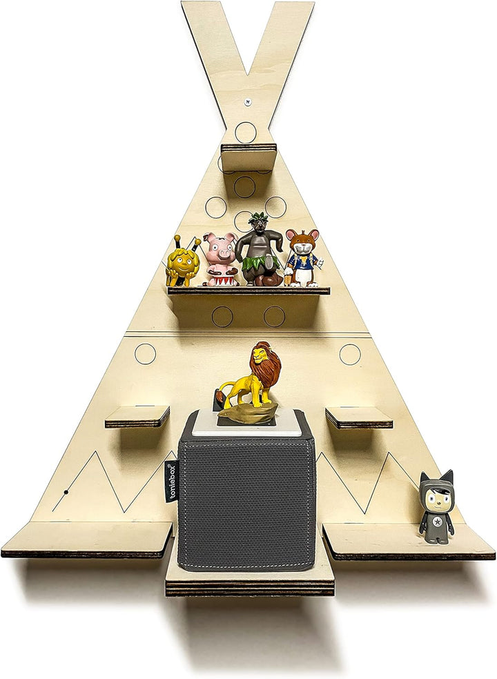 DIY Regal mit Wunschname zum bemalen Tipi Zelt Musikbox passend für die Tonie Box Tonieregal Toniebo