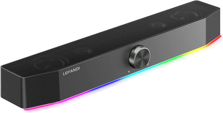 LEFANDI PC Lautsprecher Bluetooth, PC Soundbar, Gaming Computer Lautsprecher, Wired USB Lautsprecher