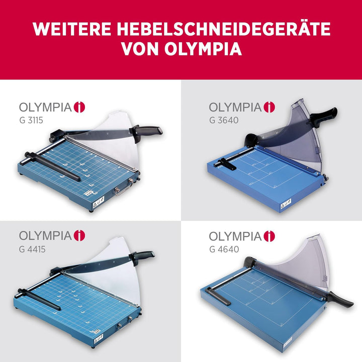 Olympia G 4420 Profi Stapelschneider (für Büro, DIN A3, 20 Blatt, Schnittschutz, Schneidemaschine mi