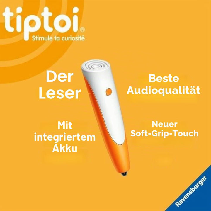 Ravensburger - tiptoi® – Starter Set – Leser + Buch Die Enzyklopädie der neugierigen P'tits curieux