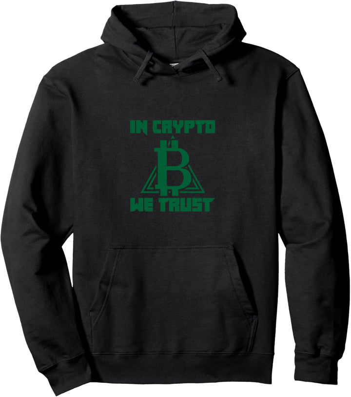 In Crypto We Trust Cryptocurrency HODL Bitcoin Blockchain Pullover Hoodie