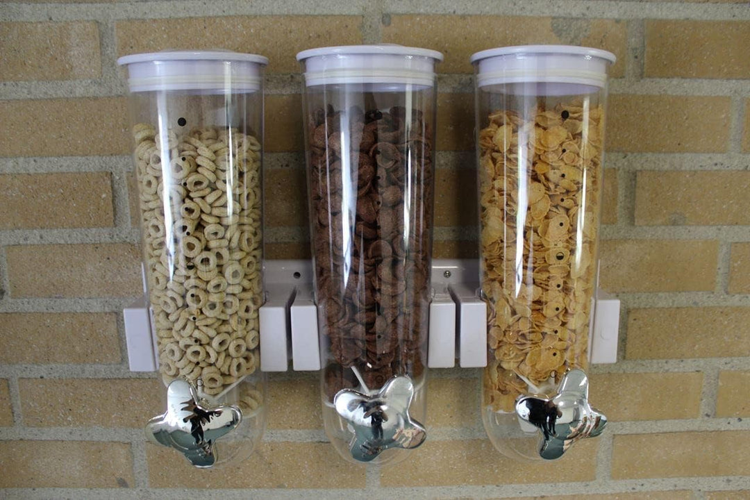 United Entertainment - Müslispender/Cerealienspender/Cornflakesspender/Dreifachspender mit Wandhalte