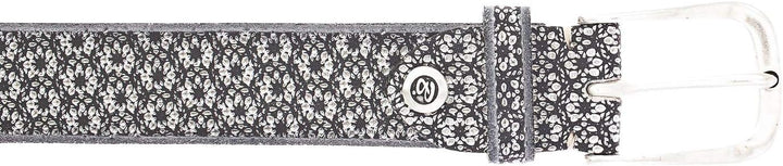 B.Belt Tessa Gold Ledergürtel W75 Black/Silver