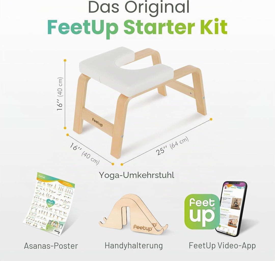FeetUp Trainer The Original - Yoga kopfstandhocker, Yoga Inversion Bank, Simply and Safely Reverse.