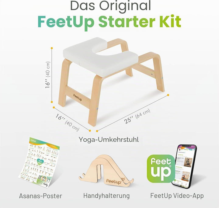 FeetUp Trainer The Original - Yoga kopfstandhocker, Yoga Inversion Bank, Simply and Safely Reverse.