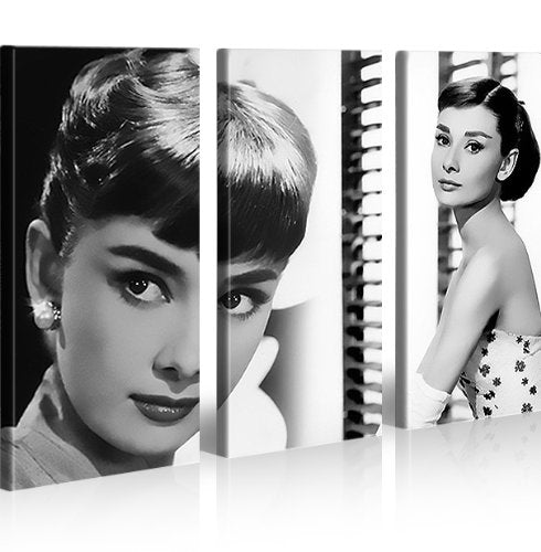 islandburner Bild Bilder auf Leinwand Audrey Hepburn V8 XXL Poster Leinwandbild Wandbild Dekoartikel