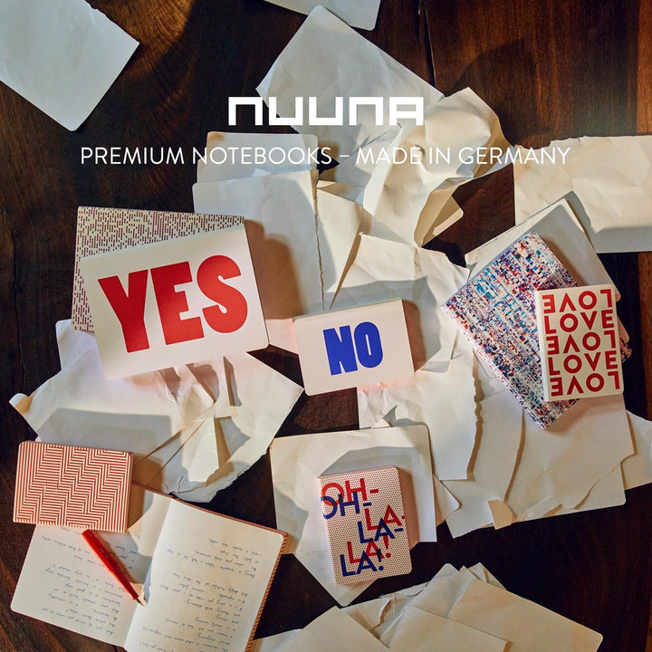 Nuuna Notizbuch A5+ | Graphic L - Yes - No | Dotted Journal | 3,5mm Punktraster | 256 nummerierte Se