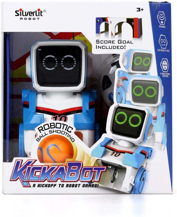 Silverlit Ferngesteuerter Roboter mit LED-Leuchtaugen Blau Spielzeugroboter