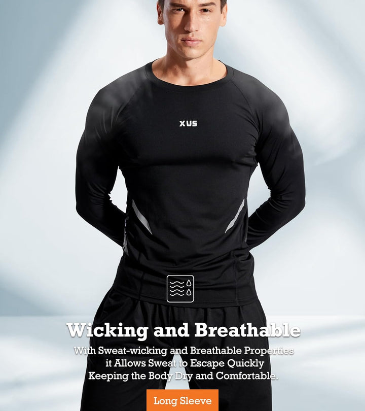 5pcs Trainingsanzug Herren Activewear Laufshirt Schwitzanzug Sportbekleidung Schwitzanzug Kompressio