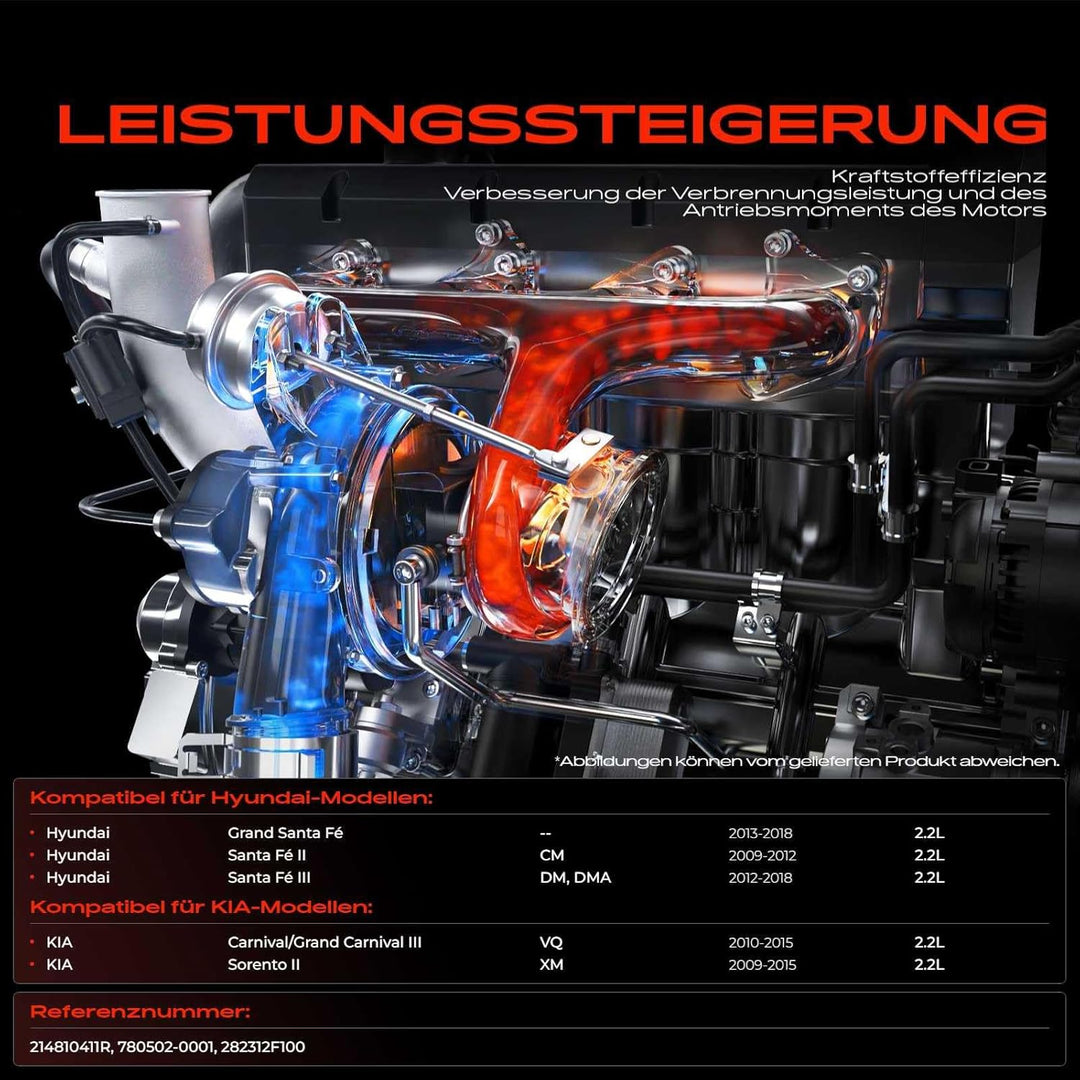 Frankberg Turbolader Abgasturbolader mit Dichtungen Diesel Kompatibel mit Grand Santa Fé 2.2L 2013-2