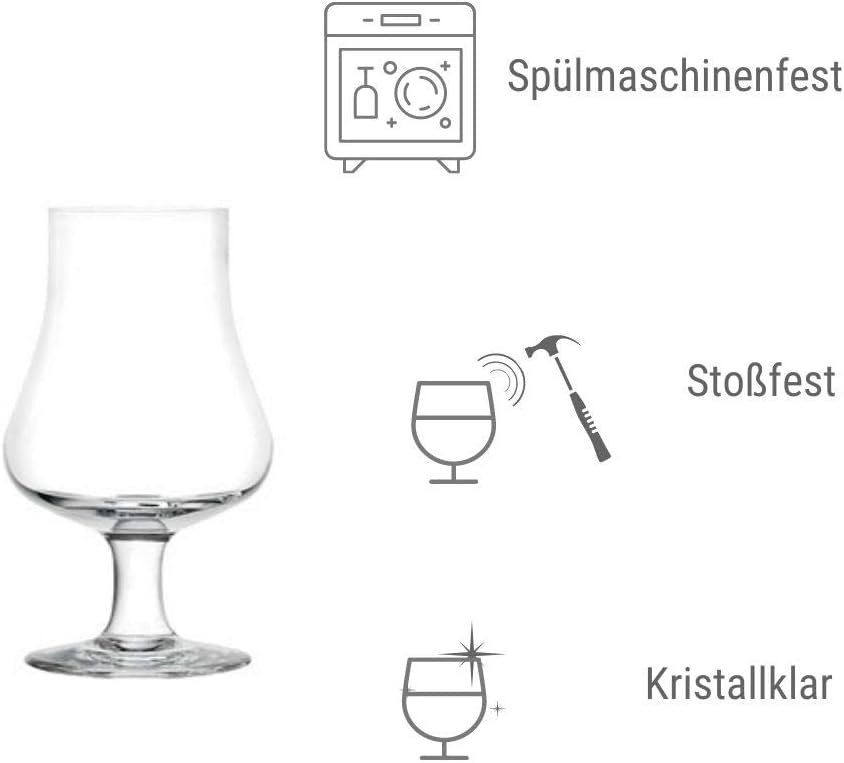 Stölzle Lausitz Nosing Glas 194 ml I Whisky Gläser 6er Set I Bleifreies Kristallglas I Hochwertiges