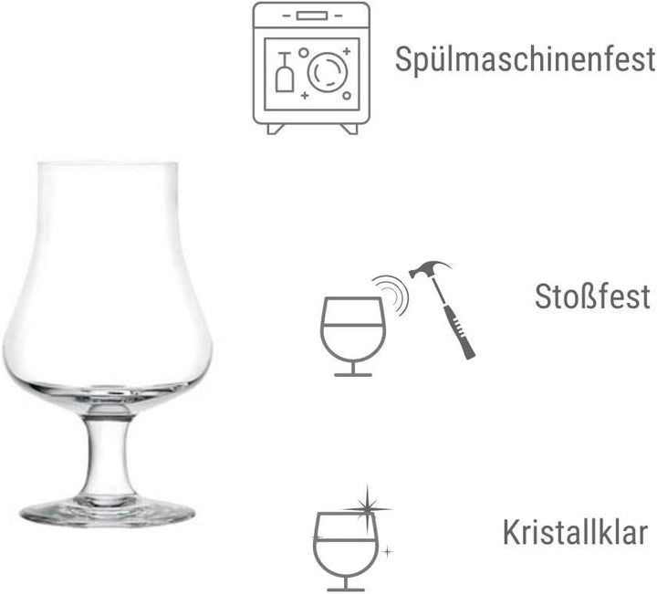 Stölzle Lausitz Nosing Glas 194 ml I Whisky Gläser 6er Set I Bleifreies Kristallglas I Hochwertiges